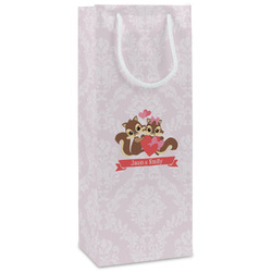 Chipmunk Couple Wine Gift Bags - Matte (Personalized)
