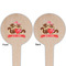 Chipmunk Couple Wooden 4" Food Pick - Round - Double Sided - Front & Back