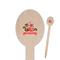 Chipmunk Couple Wooden Food Pick - Oval - Closeup