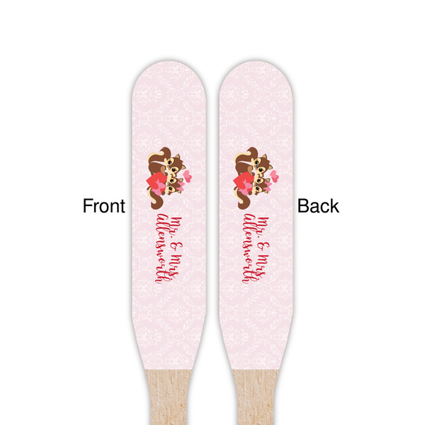 Chipmunk Couple Wooden Food Pick - Paddle - Double Sided - Front & Back