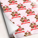 Chipmunk Couple Wrapping Paper Sheets (Personalized)