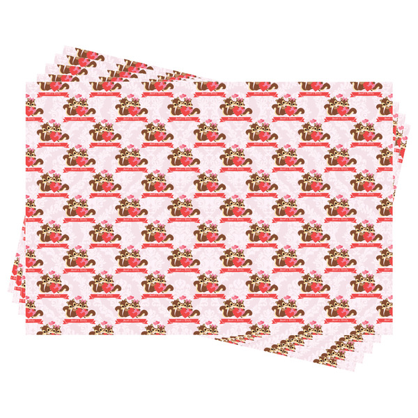 Chipmunk Couple Wrapping Paper - Front & Back - Sheets Approval