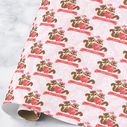 Chipmunk Couple Wrapping Paper Roll - Large (Personalized)