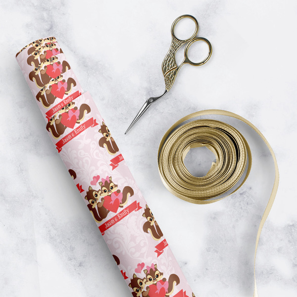 Chipmunk Couple Wrapping Paper Rolls - Lifestyle 1