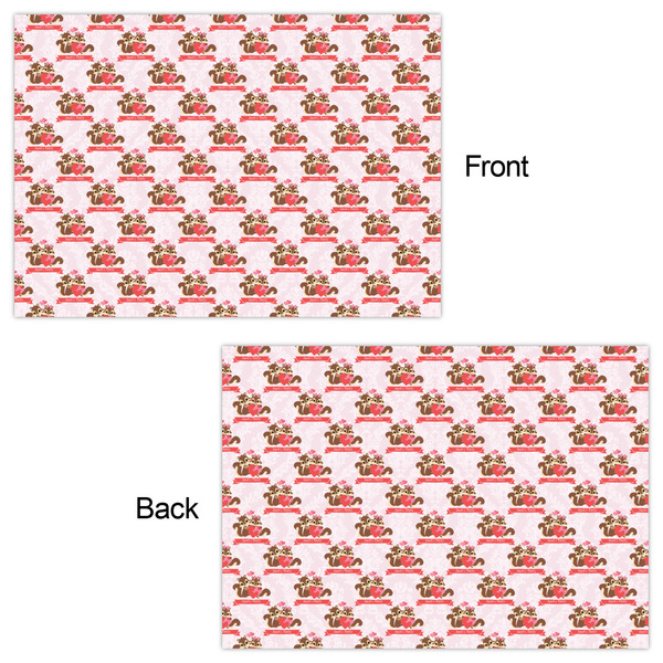 Chipmunk Couple Wrapping Paper Sheet - Double Sided - Front & Back
