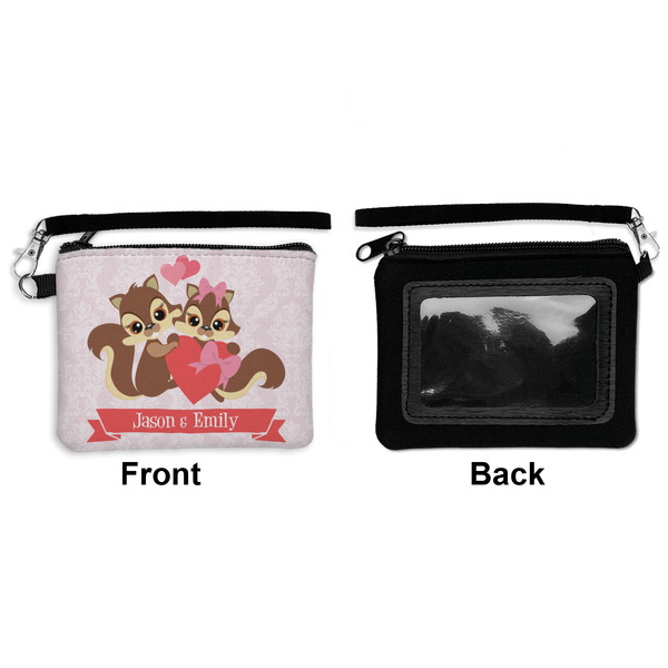Chipmunk Couple Wristlet ID Cases - Front & Back