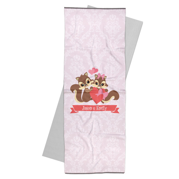 Custom Chipmunk Couple Yoga Mat Towel (Personalized)
