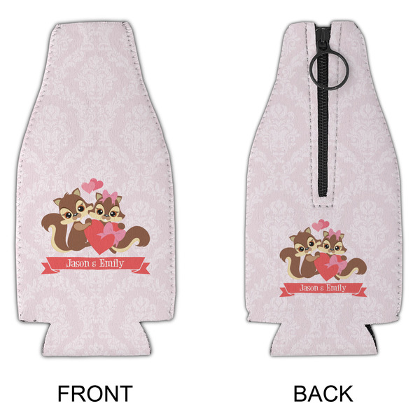 Chipmunk Couple Zipper Bottle Cooler - APPROVAL