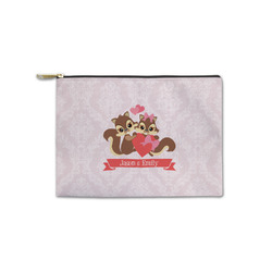 Chipmunk Couple Zipper Pouch - Small - 8.5"x6" (Personalized)