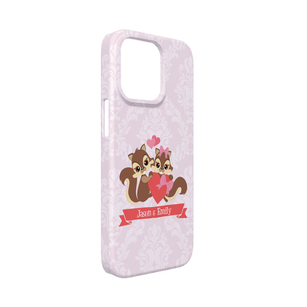 Custom Chipmunk Couple iPhone Case - Plastic - iPhone 13 Mini (Personalized)