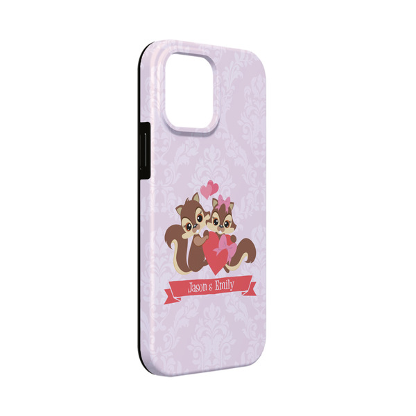 Custom Chipmunk Couple iPhone Case - Rubber Lined - iPhone 13 Mini (Personalized)