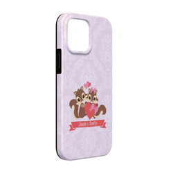 Chipmunk Couple iPhone Case - Rubber Lined - iPhone 13 Pro (Personalized)