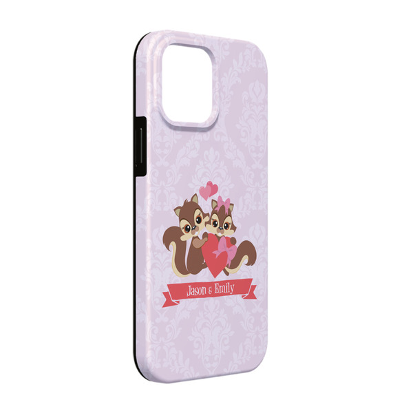 Custom Chipmunk Couple iPhone Case - Rubber Lined - iPhone 13 (Personalized)