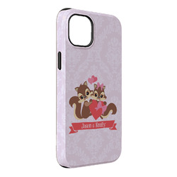 Chipmunk Couple iPhone Case - Rubber Lined - iPhone 14 Plus (Personalized)