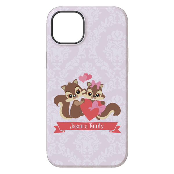 Chipmunk Couple iPhone 14 Plus Tough Case - Back