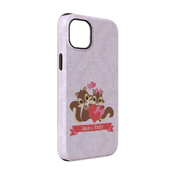 Chipmunk Couple iPhone Case - Rubber Lined - iPhone 14 Pro (Personalized)