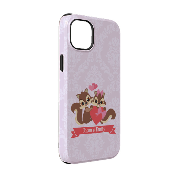 Custom Chipmunk Couple iPhone Case - Rubber Lined - iPhone 14 Pro (Personalized)