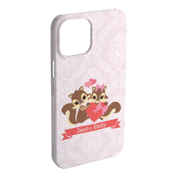 Custom Chipmunk Couple iPhone Case - Plastic - iPhone 15 Plus (Personalized)