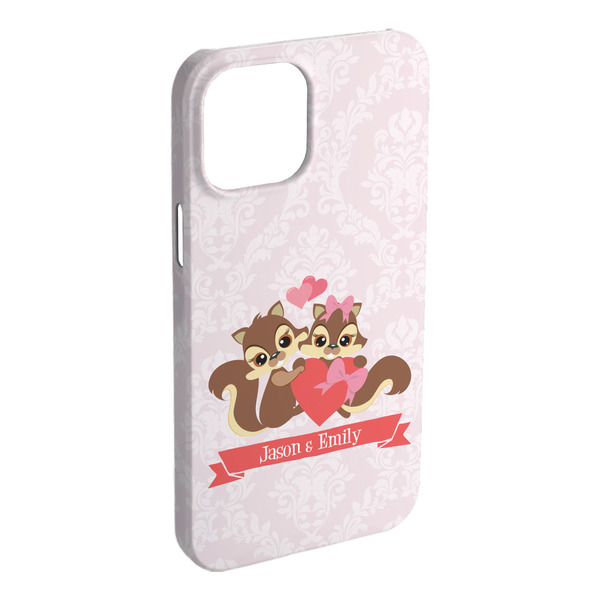 Custom Chipmunk Couple iPhone Case - Plastic (Personalized)