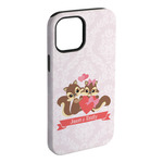 Chipmunk Couple iPhone Case - Rubber Lined (Personalized)