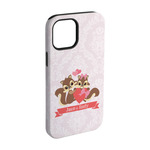 Chipmunk Couple iPhone Case - Rubber Lined - iPhone 15 Pro (Personalized)