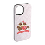 Chipmunk Couple iPhone Case - Rubber Lined - iPhone 15 (Personalized)