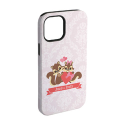 Chipmunk Couple iPhone Case - Rubber Lined - iPhone 15 (Personalized)