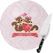 Chipmunk Couple Round Glass Cutting Board - Small (Personalized)