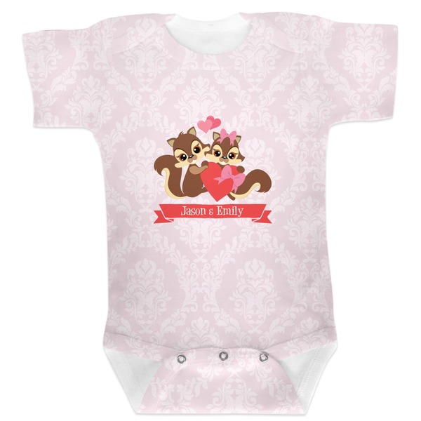 Custom Chipmunk Couple Baby Bodysuit 0-3 (Personalized)