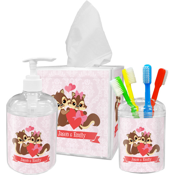 Racoon Couple Bathroom Accessories Set (Personalized)