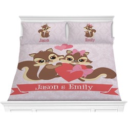 Chipmunk Couple Comforter Set - King (Personalized)