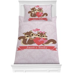 Chipmunk Couple Comforter Set - Twin XL (Personalized)