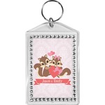 Chipmunk Couple Bling Keychain (Personalized)