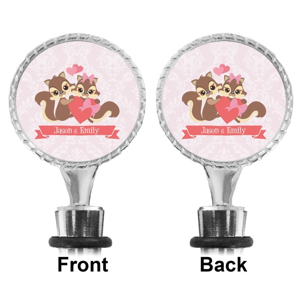 Racoon Couple Bottle Stopper - Front and Back