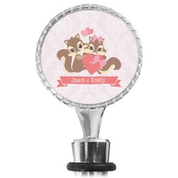Chipmunk Couple Wine Bottle Stopper (Personalized)