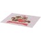 Racoon Couple Burlap Placemat (Angle View)