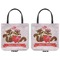 Racoon Couple Canvas Tote - Front and Back