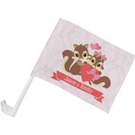 Chipmunk Couple Car Flag - Small w/ Couple's Names