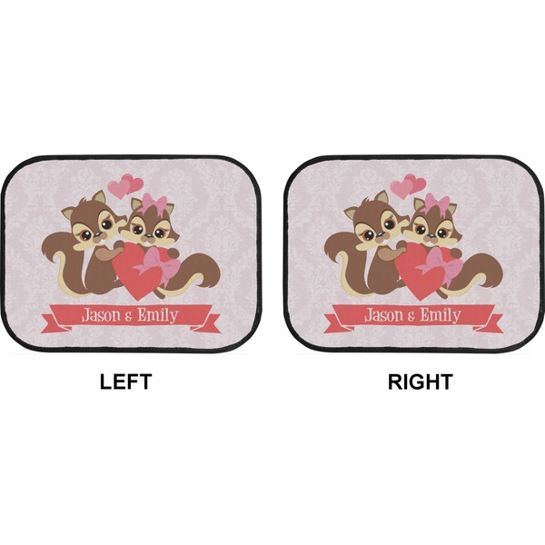 Racoon Couple Car Floor Mats (Back Seat) (Approval)