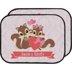 Chipmunk Couple Car Floor Mats (Back Seat) (Personalized)