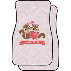 Chipmunk Couple Car Floor Mats (Front Seat) (Personalized)