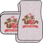 Chipmunk Couple Car Floor Mats Set - 2 Front & 2 Back (Personalized)