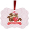 Racoon Couple Christmas Ornament (Front View)