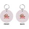 Racoon Couple Circle Keychain (Front + Back)