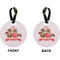 Racoon Couple Circle Luggage Tag (Front + Back)