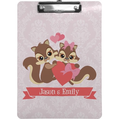 Chipmunk Couple Clipboard (Personalized)