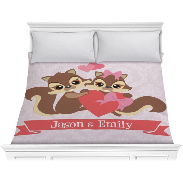 Custom Chipmunk Couple Comforter - King (Personalized)