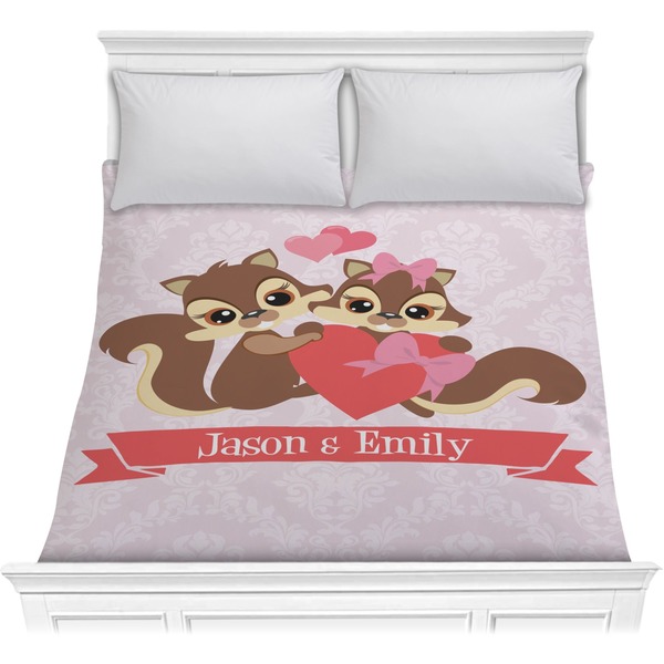 Custom Chipmunk Couple Comforter - Full / Queen (Personalized)
