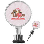 Chipmunk Couple Wine Bottle Stopper (Personalized)