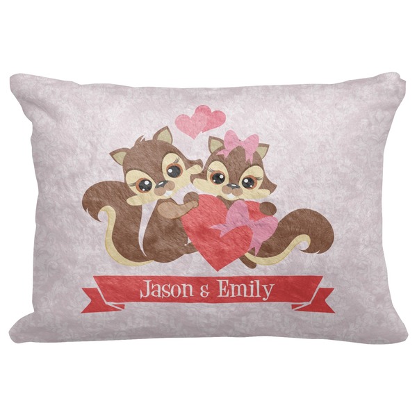 Custom Chipmunk Couple Decorative Baby Pillowcase - 16"x12" (Personalized)